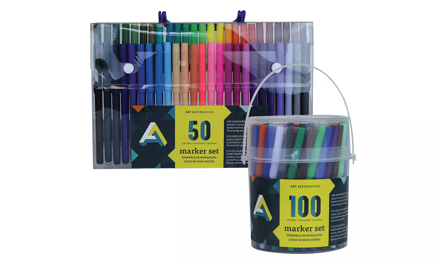 Art Alternatives Rainbow Art Marker Set (36-, 50-, or 100-Piece) - Primary Image
