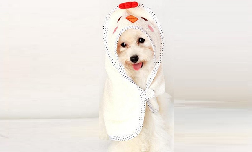 Image 11: Cartoon Hooded Towel for Pets