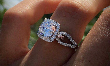 Anello con cristallo, disponibile in 3 misure