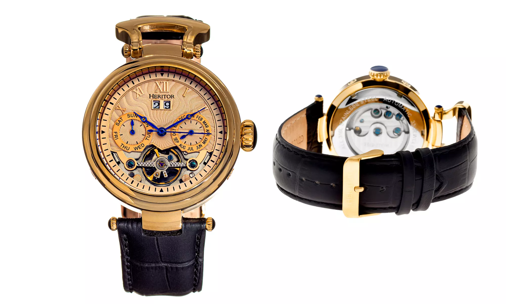 Heritor Automatic Ganzi Semi-Skelett-Armbanduhr