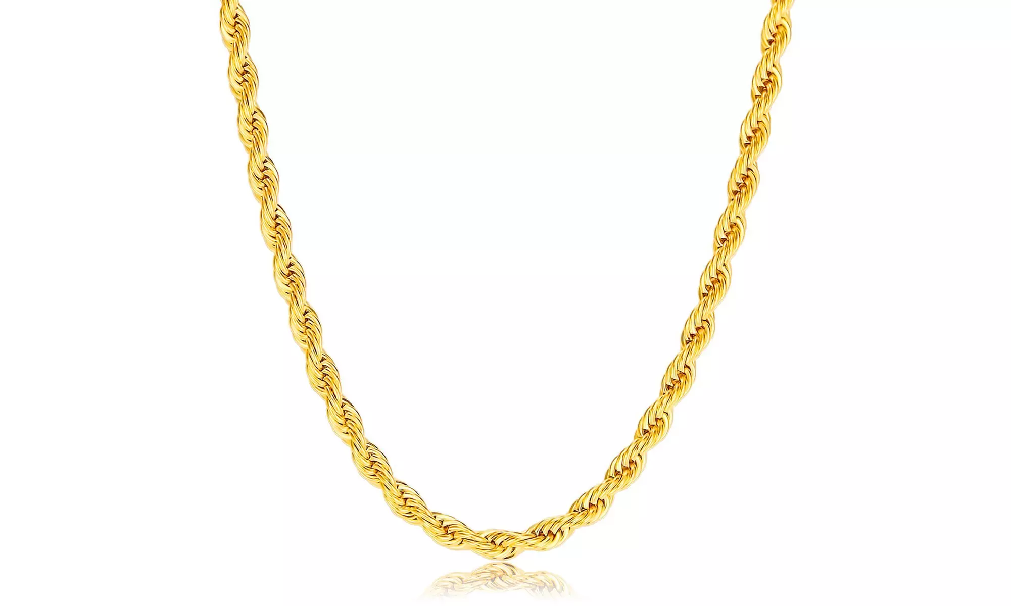 Italian 14K Gold 4MM Rope Chain Necklace - Primary Image