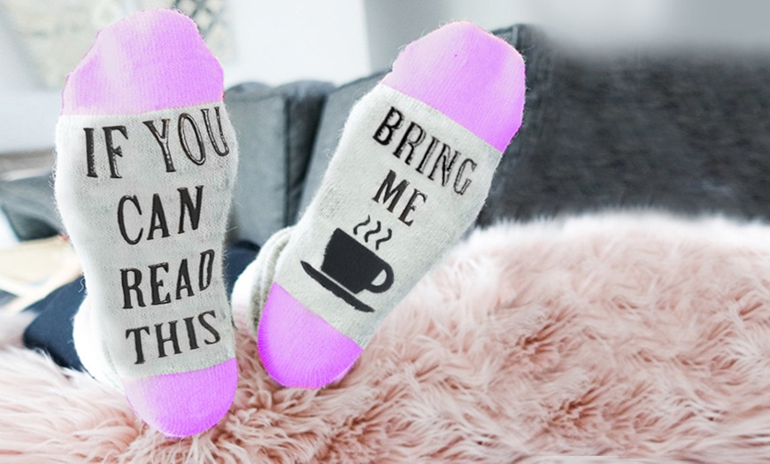 Image 2: Bring Me Tea/Coffee Socks