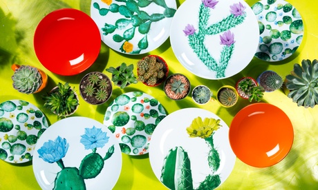 Servizio da tavola da 18 pezzi Color Cactus Excelsa in porcellana e stoneware, lavabile in lavastoviglie