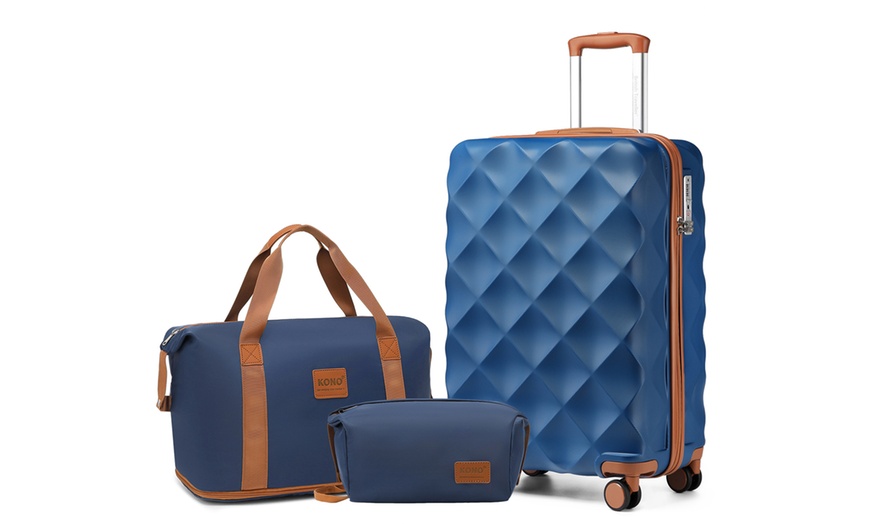 Image 2: Lot de valises avec sac de voyage bleu et marron