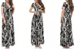 Women's Designer Chain Print Maxi Dress with Belt - Second Medium