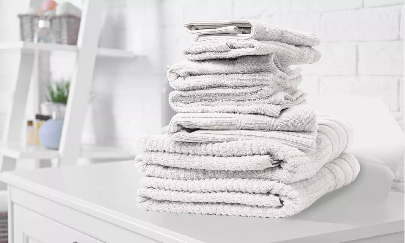 Royal Comfort Egyptian Cotton 8 Piece Towel Pack Granite, White & More