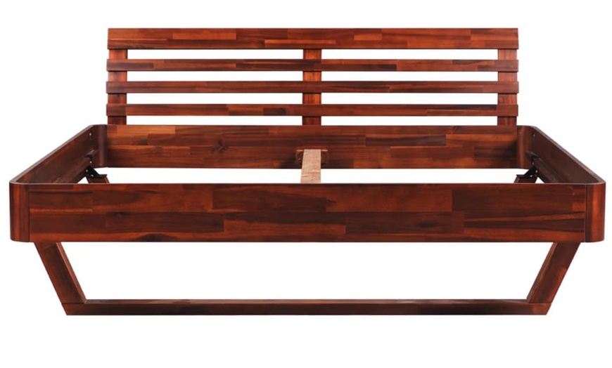 Image 13: Solid Acacia Wood Bed Frame