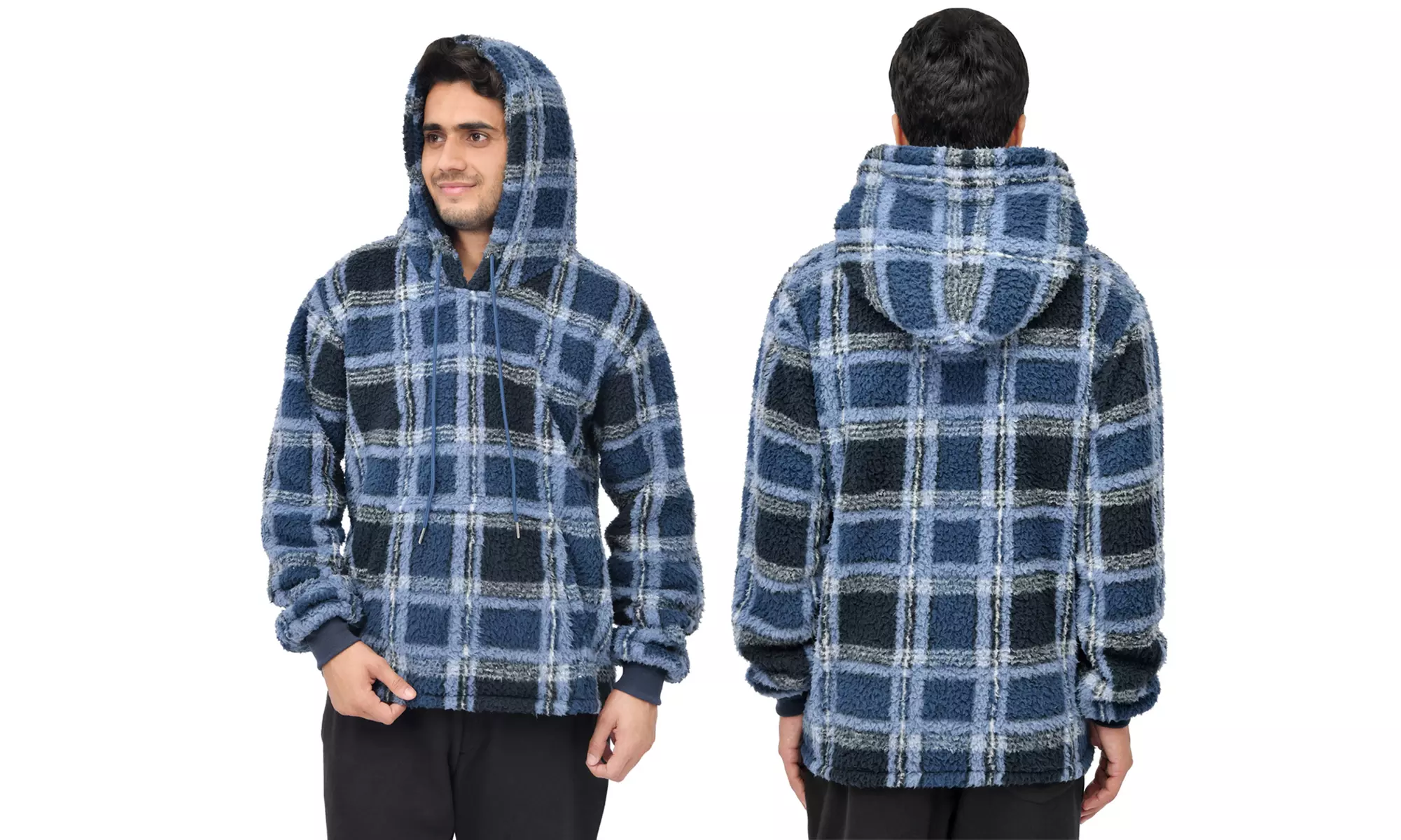 Luxury Check Fleece Teddy Borg Hoodie