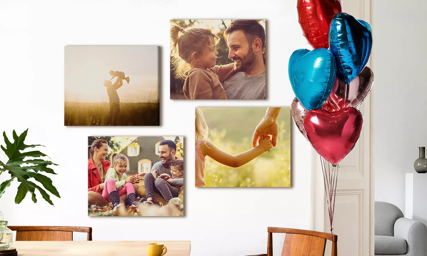 Two, Three, or Four Personalized 8" x 10" Custom Canvas Prints from Printerpix (Up to 94% Off)  - Primary Image