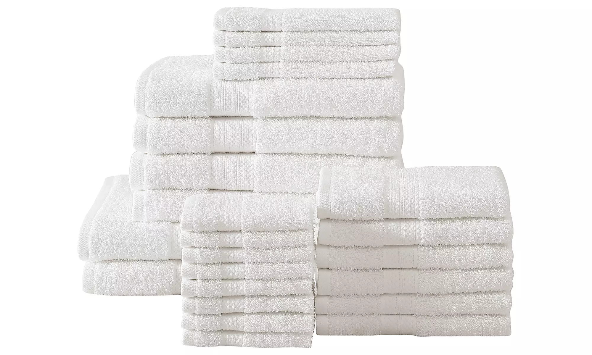 Royal Heritage 100% Cotton Low-Twist Towel Set (24-Piece) - Second Medium