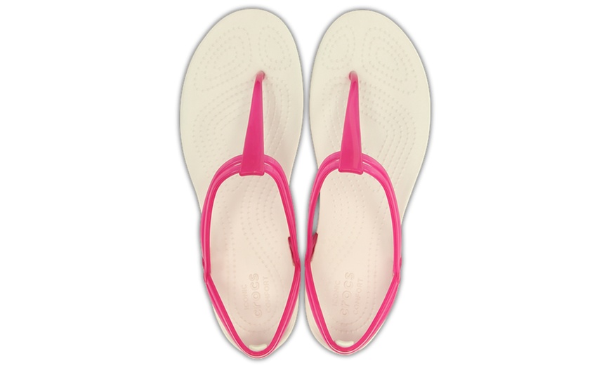 Image 4: Crocs Isabella T-Strap Sandals