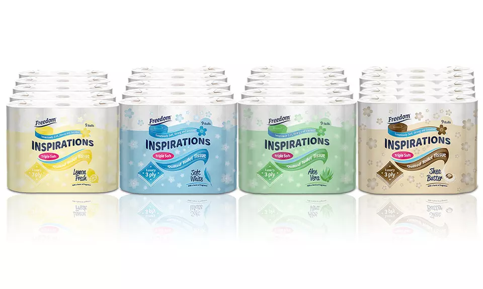 45, 90 or 135 Rolls of Freedom Three-Ply Toilet Paper