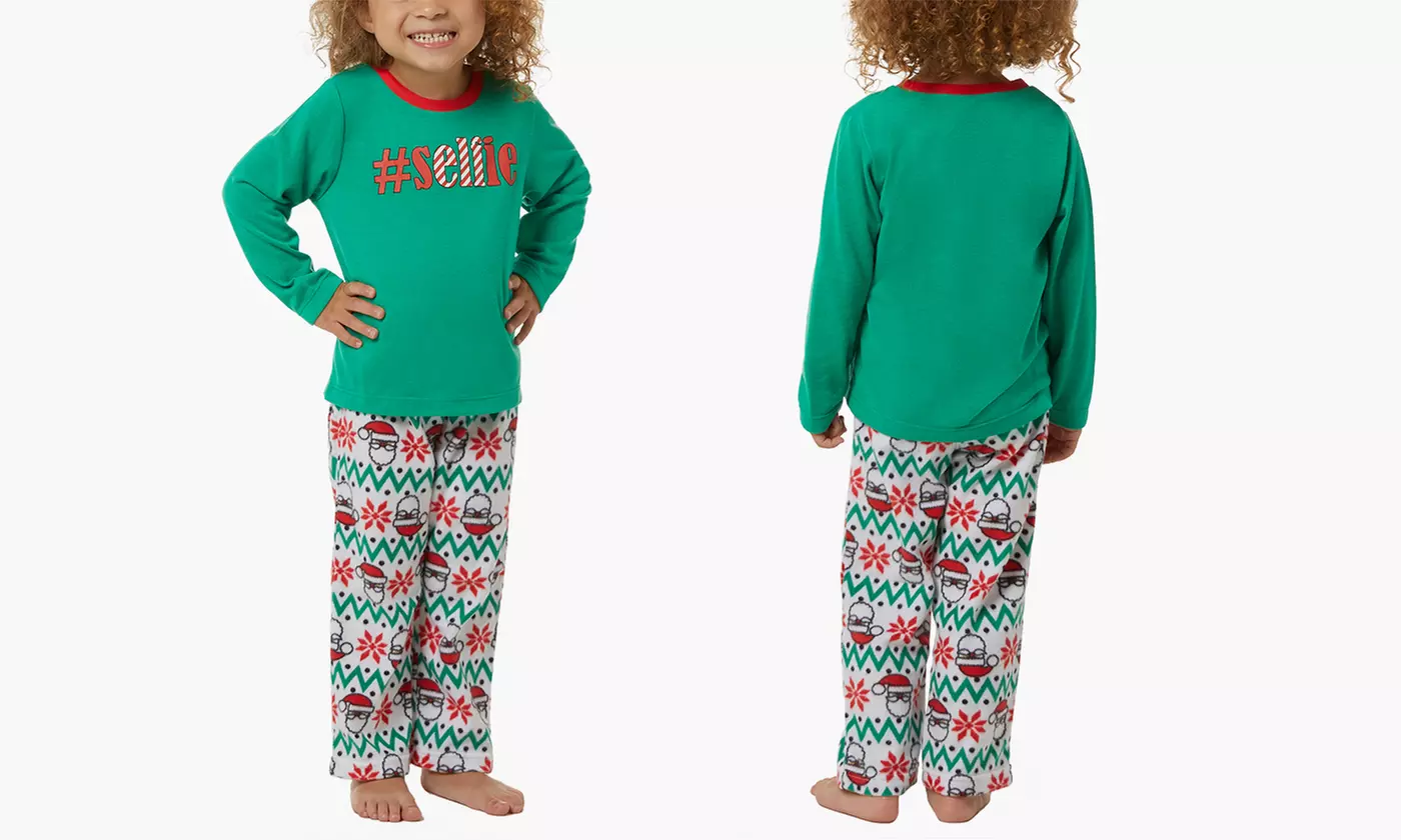 Family Pajamas in Holiday Fair Isle Print (2-Piece Set) (Women's Sizes M & L) - Second Medium