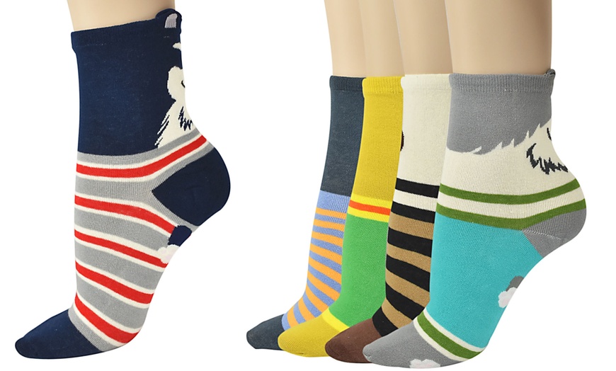 Image 1: Women's Funny Dog-Themed Socks