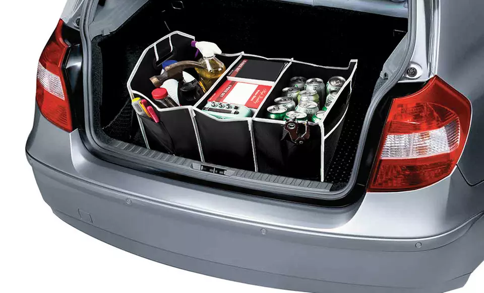 Folding Car Trunk Organizer with Cooler - Primary Image