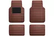 Universal All-Season Heavy Duty Luxury Faux Leather Stripe Car Floor Mats
 - Second Medium