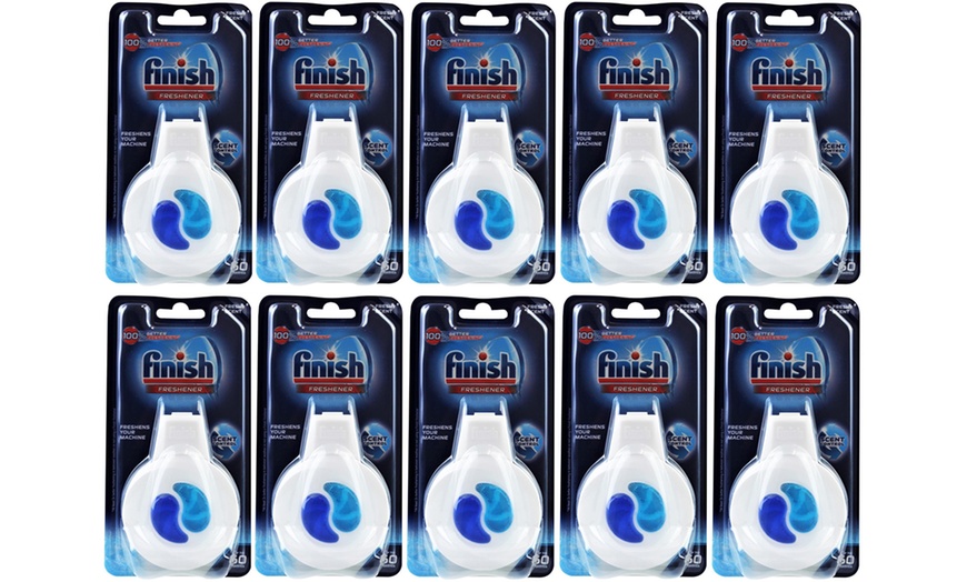 Image 3: 10x Finish Two-in-One Clip-On Dishwasher Freshener 