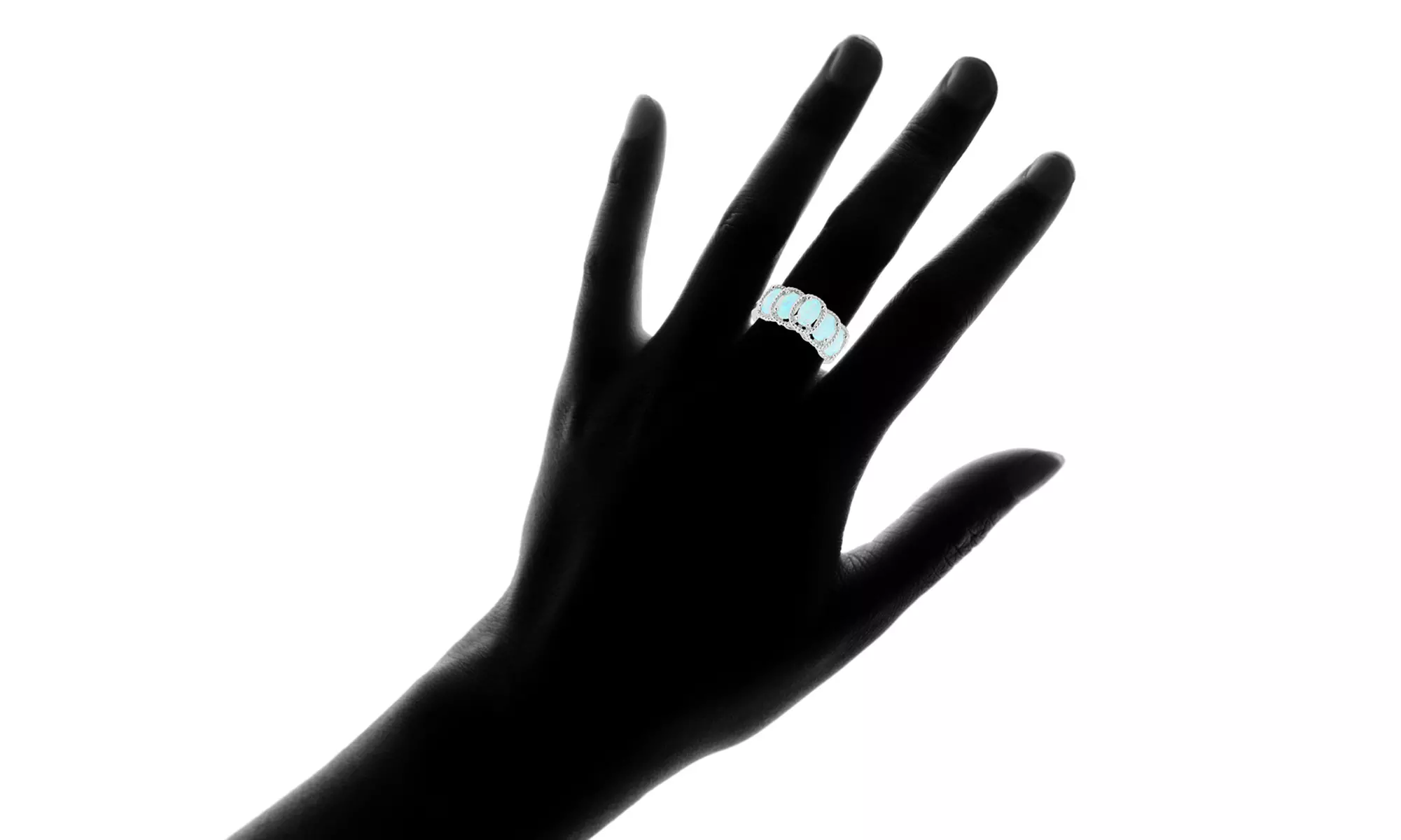 Gemma Luna 5.00 CTTW Genuine Opal Ring in Sterling Silver - Second Medium