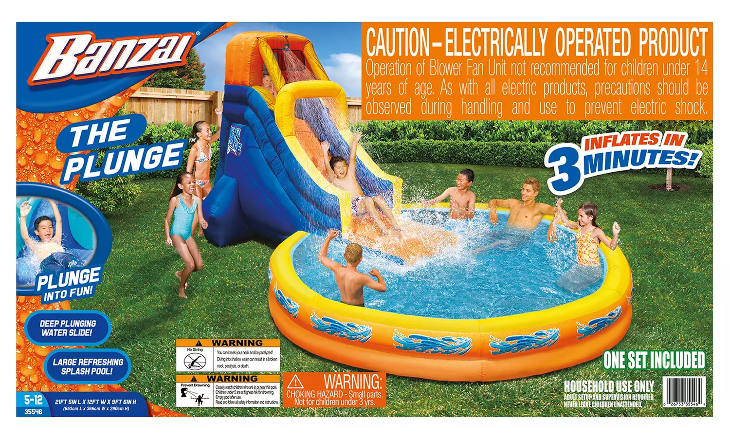 Banzai Hydro Blast Water Park or The Plunge Inflatable Water Play Sets - Second Medium
