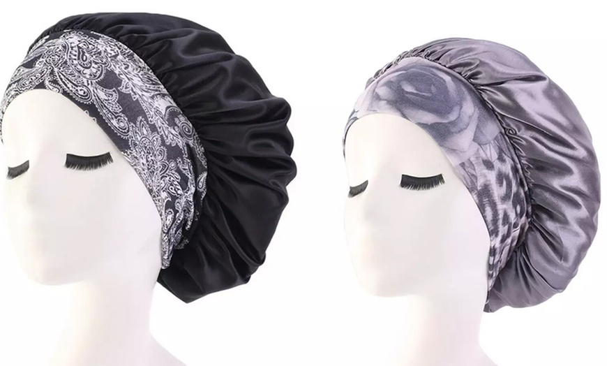 Image 10: One or Two Satin Sleeping Hair Wrap Headbands