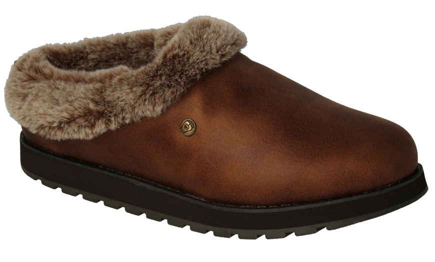 Image 2: Skechers Faux-Fur-Lined Slippers