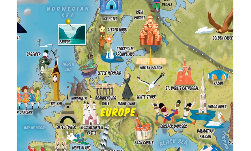 Image 2: Children's Cartoon World Map