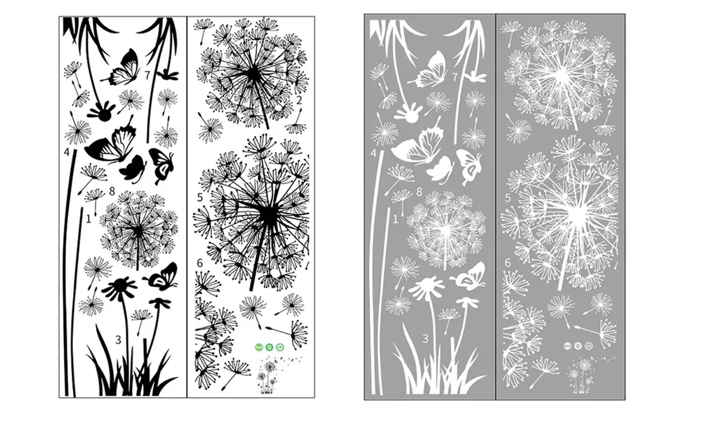 Wandaufkleber mit Pusteblumen-Motiv