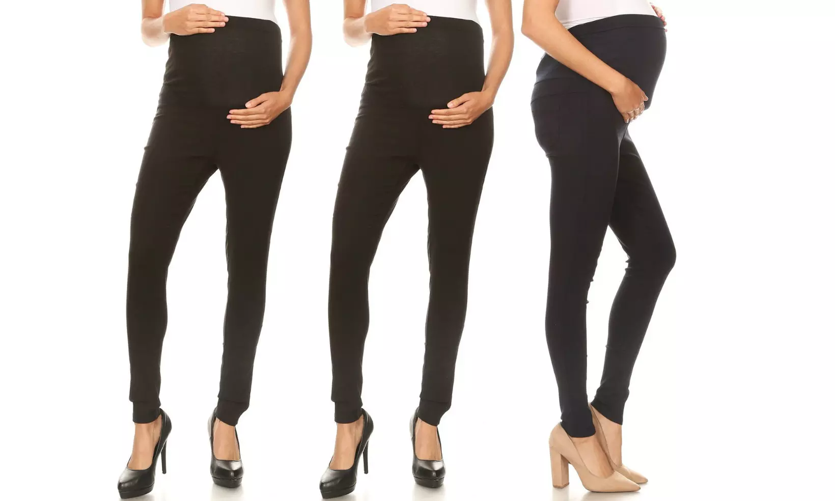 3-Pack JVINI Maternity Skinny Pants with Bump Band - Second Medium
