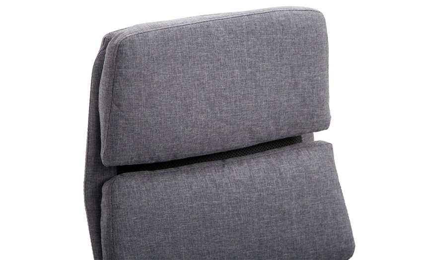 Image 4: HOMCOM Linen Office Chair