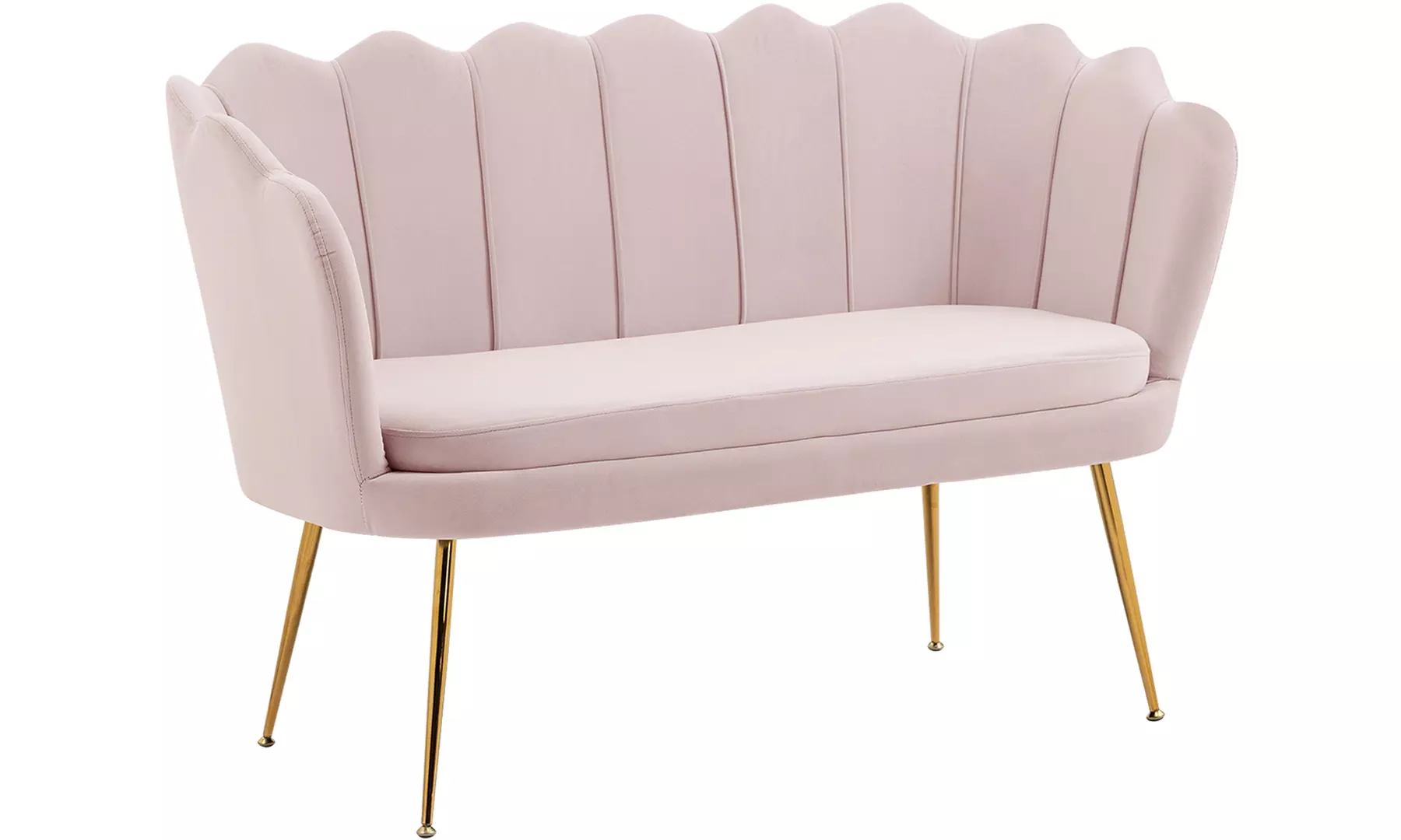 Divano a due posti a forma di conchiglia