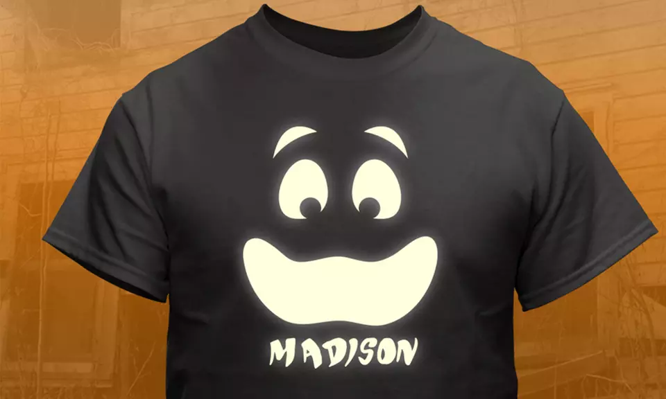 1 or 2 Personalized Glow-in-the-Dark T-Shirts from Giftsforyounow.com (Up to 52% Off) - Second Medium