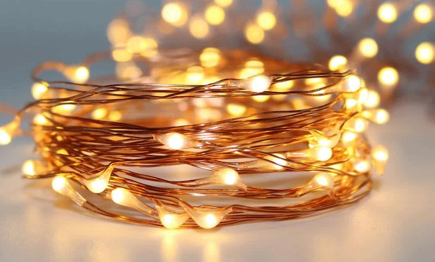 Image 2: Up to Four 100-LED String Lights