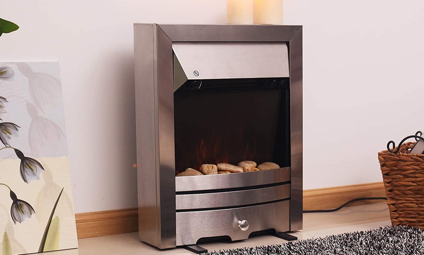 Image 23: HomCom Indoor Fireplace Heater