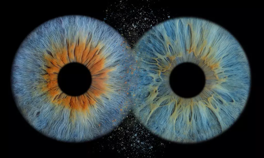 Zdjęcie tęczówki na szkle akrylowym