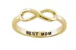 Sterling Silver "BEST MOM" Infinity Rings - Second Medium