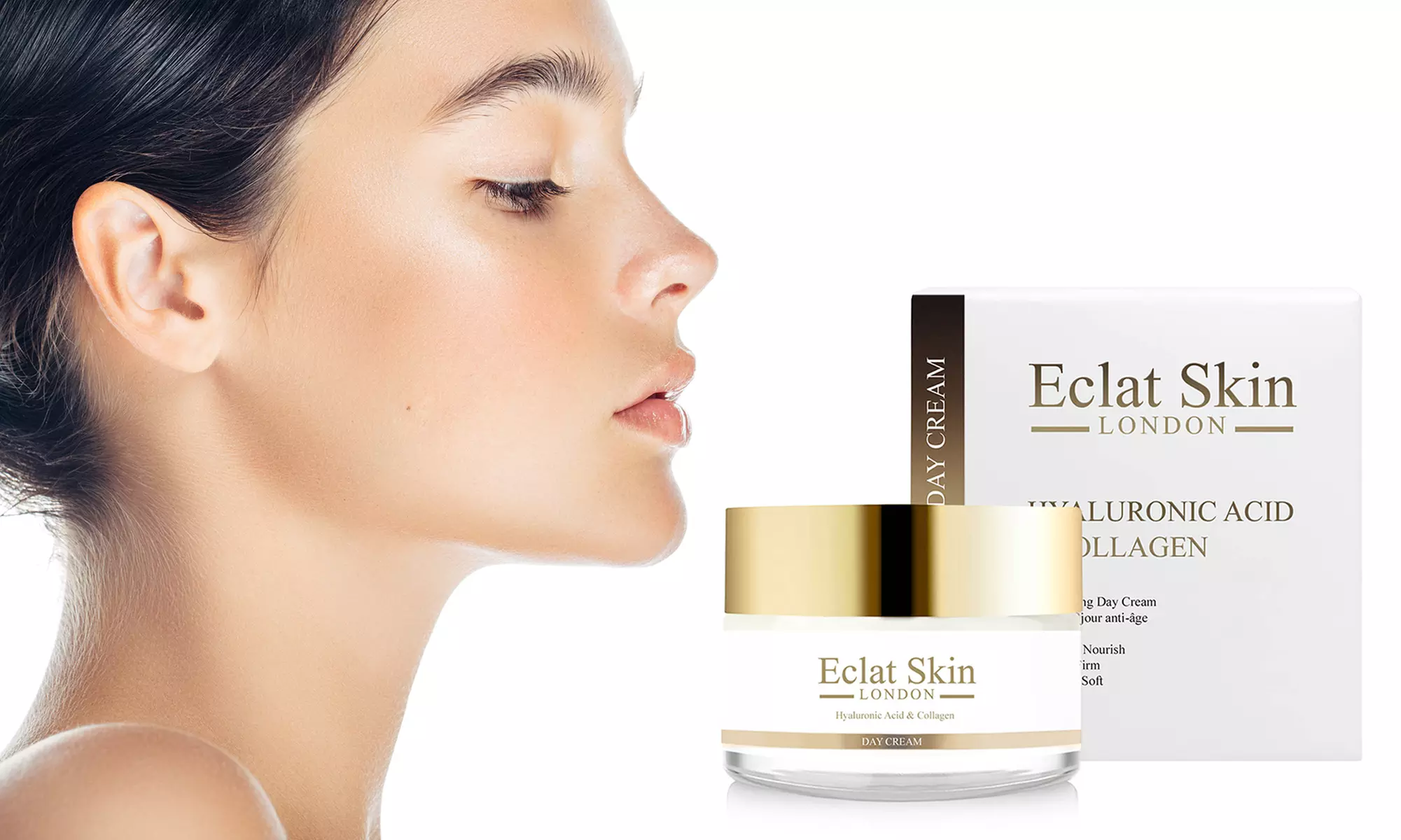 1, 2 o 3 cremas de día antienvejecimiento con ácido hialurónico Eclat Skin London - Primary Image