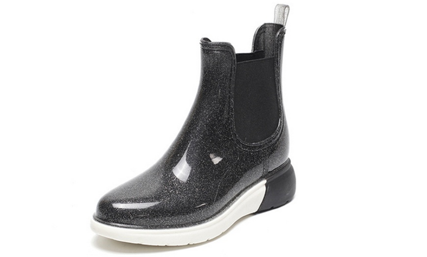 Image 2: Glitter Waterproof Ankle Boots