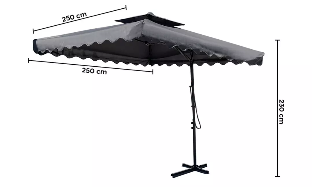 Ombrellone da giardino decentrato