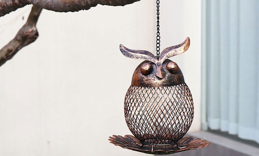 Image 4: Owl-Shaped Bird Feeder