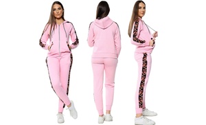 Women's Floral Side Panel Fleece Tracksuit