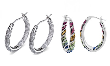 Orecchini con cristalli disponibili in 2 colori