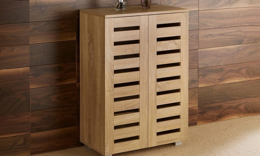 Image 5: Furniture Dealz Oslo Two Door Shoe Storage Cabinet