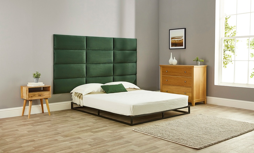 Image 1: Metal Platform Bed