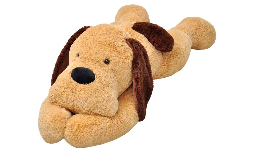 Image 1: Extra-Large Cuddly Dog Plush Toy