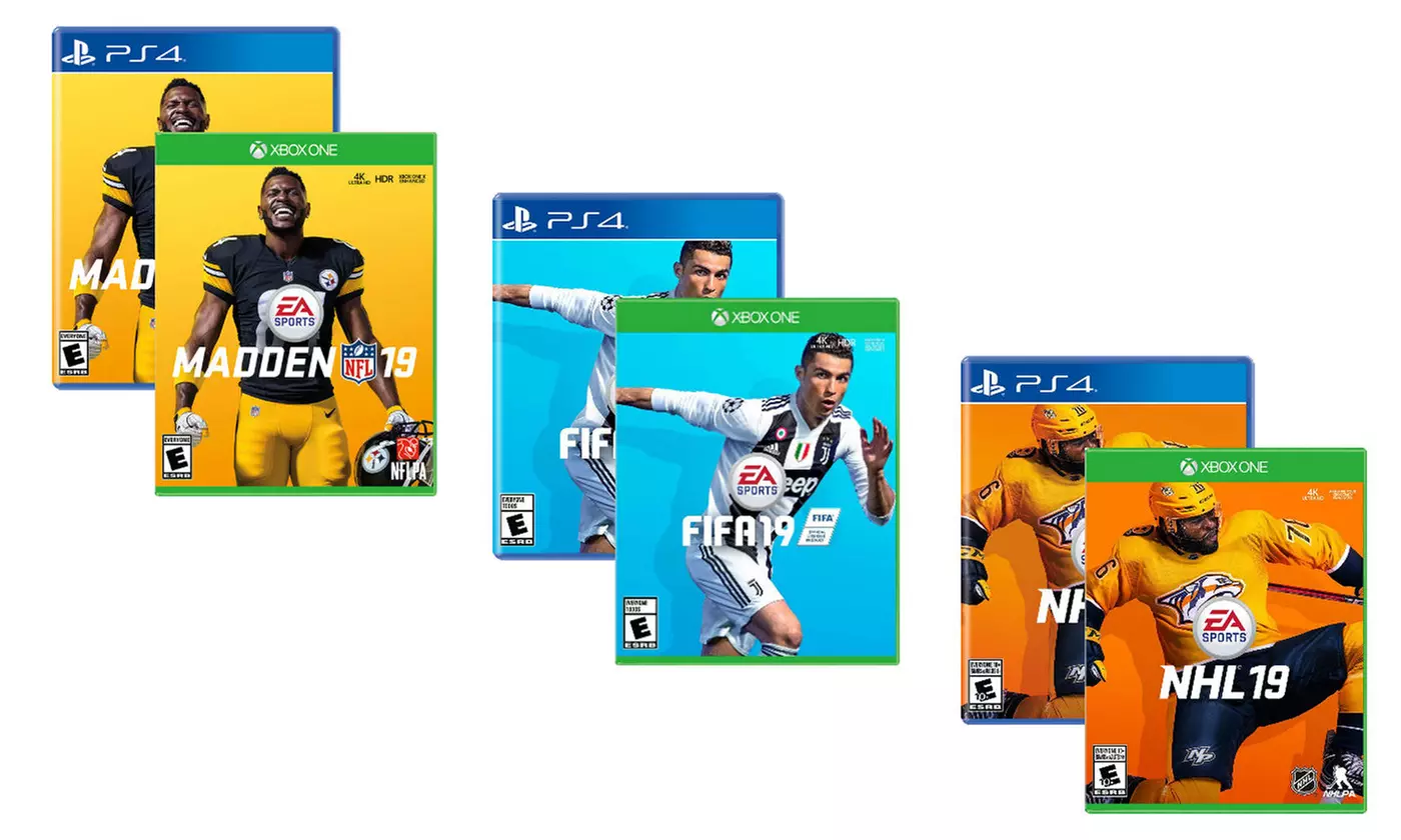 Madden NFL 19 (for PS4) or  NHL 19 (for Xbox One) - New - Primary Image