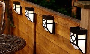 Two Solar-Powered Fence Lights