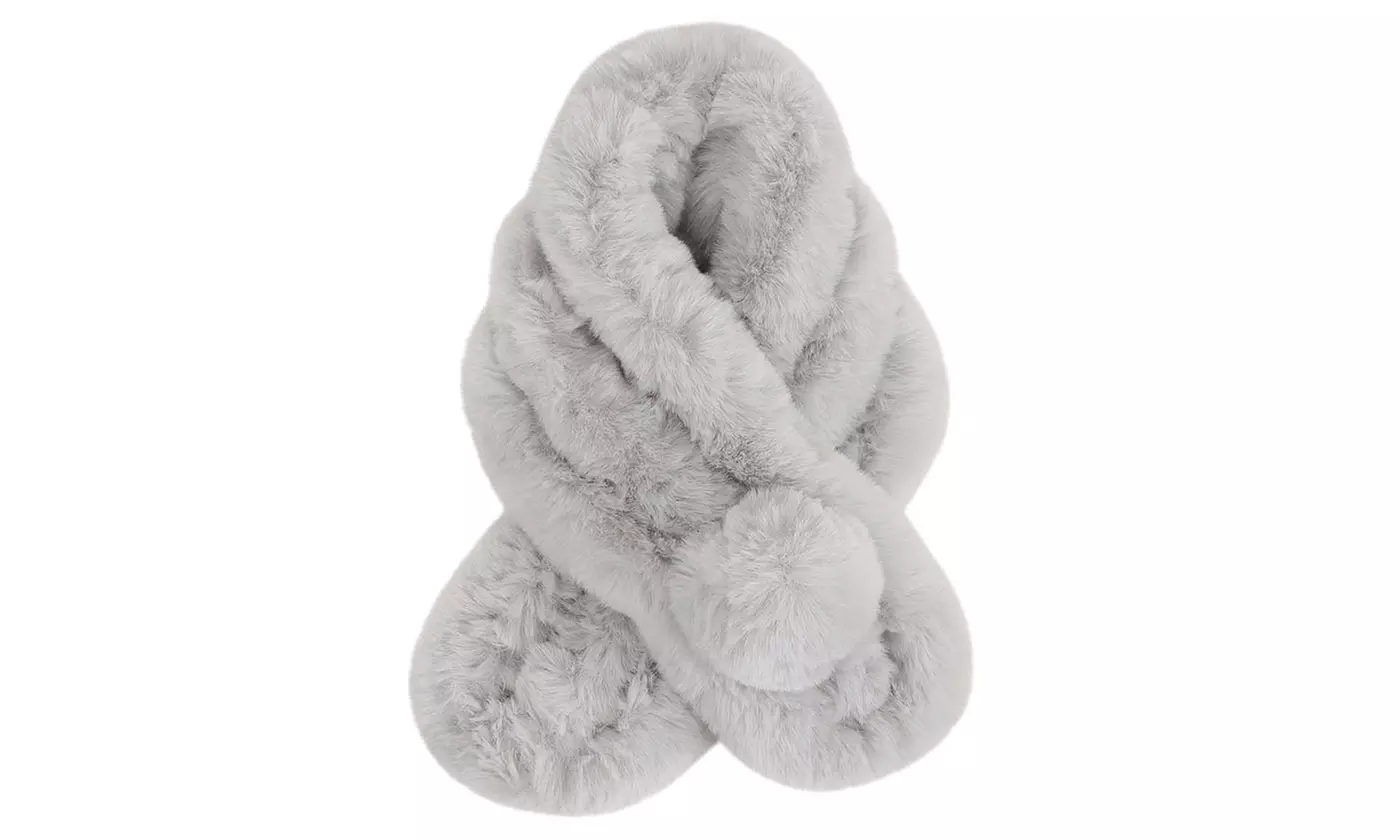 Women Fur Collar Scarf Warm Winter Scarves Neck Warmer