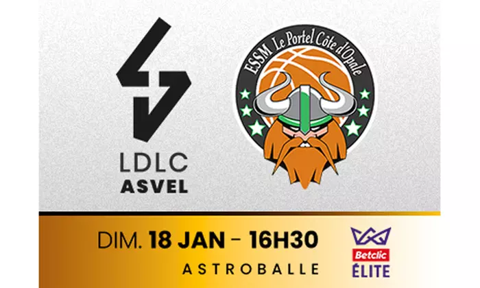 LDLC Asvel vs. Le Portel : places pour le match de championnat, le 18/01 à 16h30 à l'Astroballe  (50% de remise) - Image 3