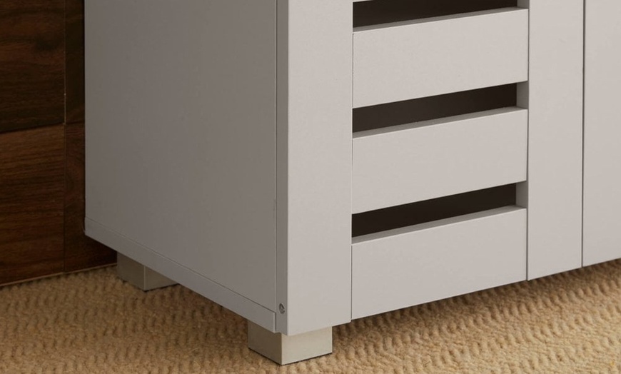 Image 3: Furniture Dealz Oslo Two Door Shoe Storage Cabinet