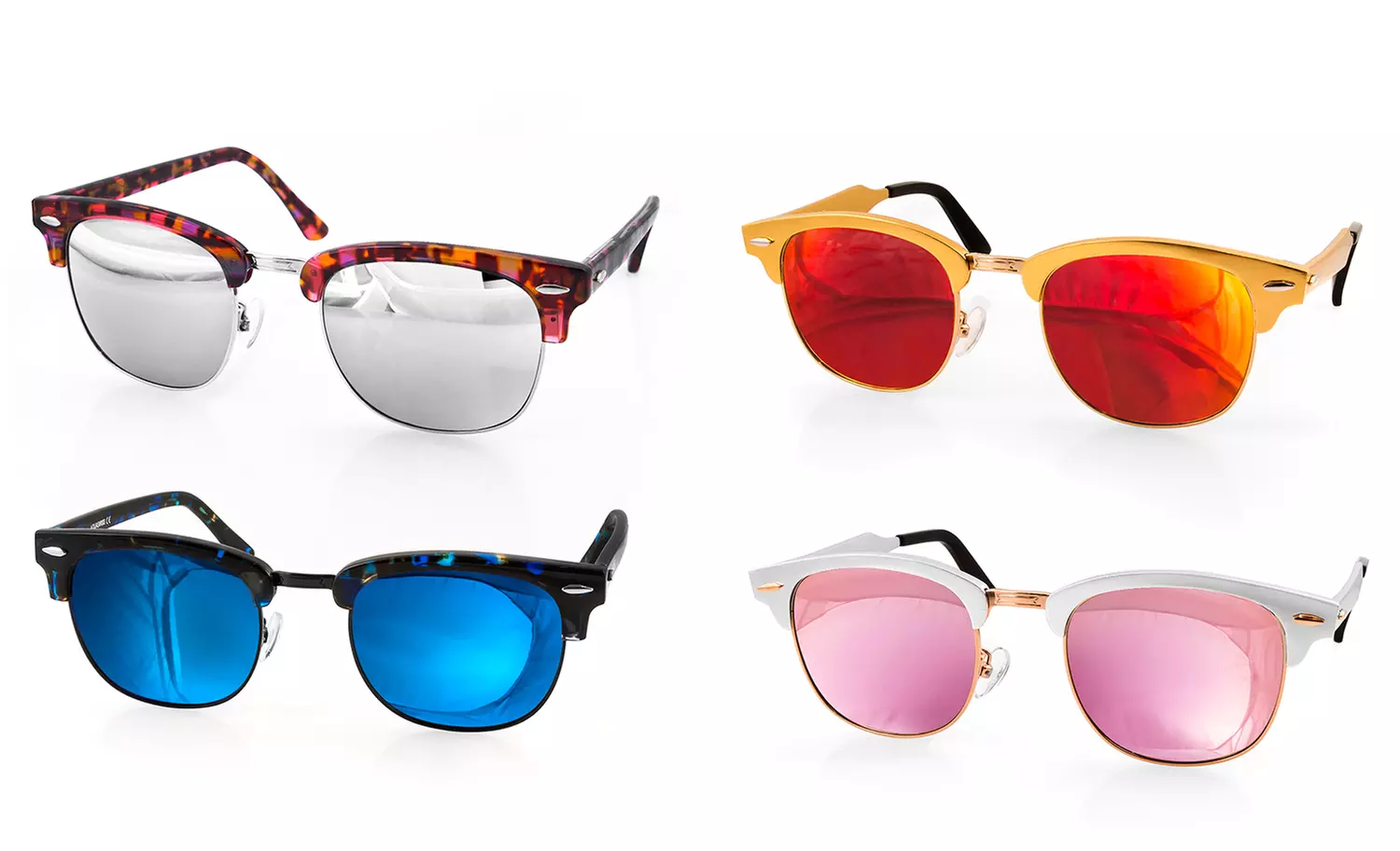 AQS Milo Clubmaster Sunglasses | Groupon Goods display picture 2
